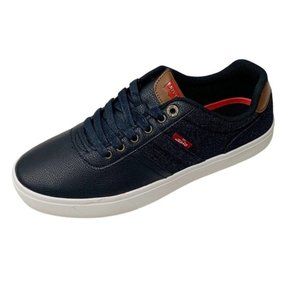 NEW Levi's Miles Navy/Tan Tumbled Denim Men's Low topLace Up Fashion Sneakers